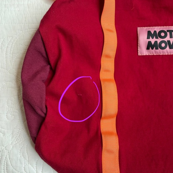 Mother Denim Move It Duffel Bag Red Orange - Picture 3 of 9